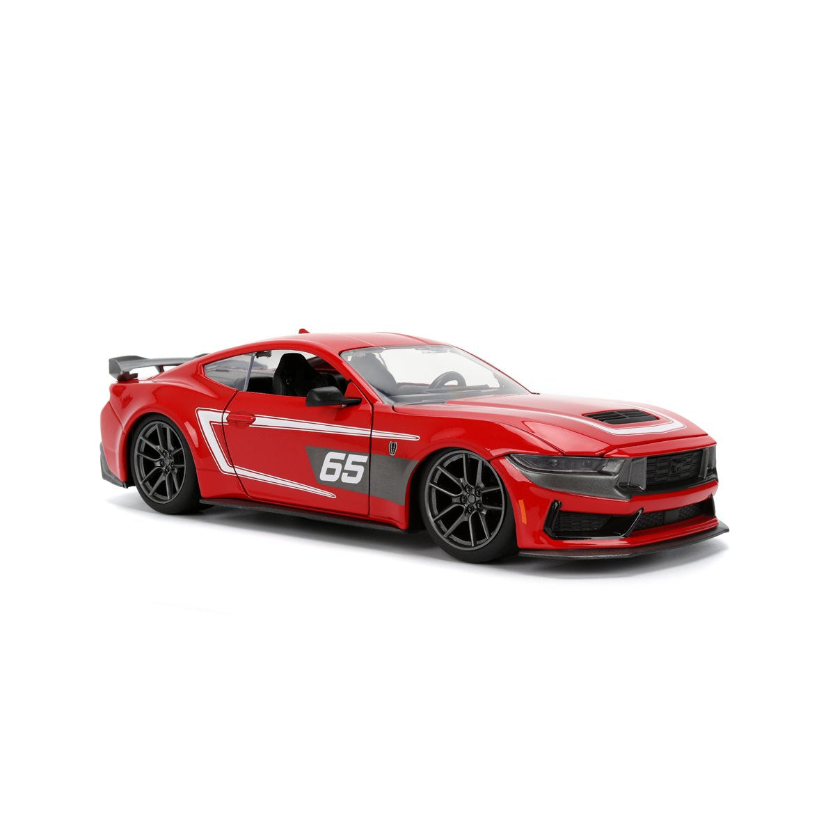 Bigtime Muscle 2024 Ford Mustang Dark Horse Glossy Red 1:24 Scale Die-Cast Metal Vehicle