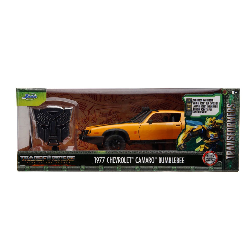 Hollywood Rides Transformers: Rise of the Beasts Bumblebee 1977 Camaro 1:24 Scale Die-Cast Metal Vehicle with Badge