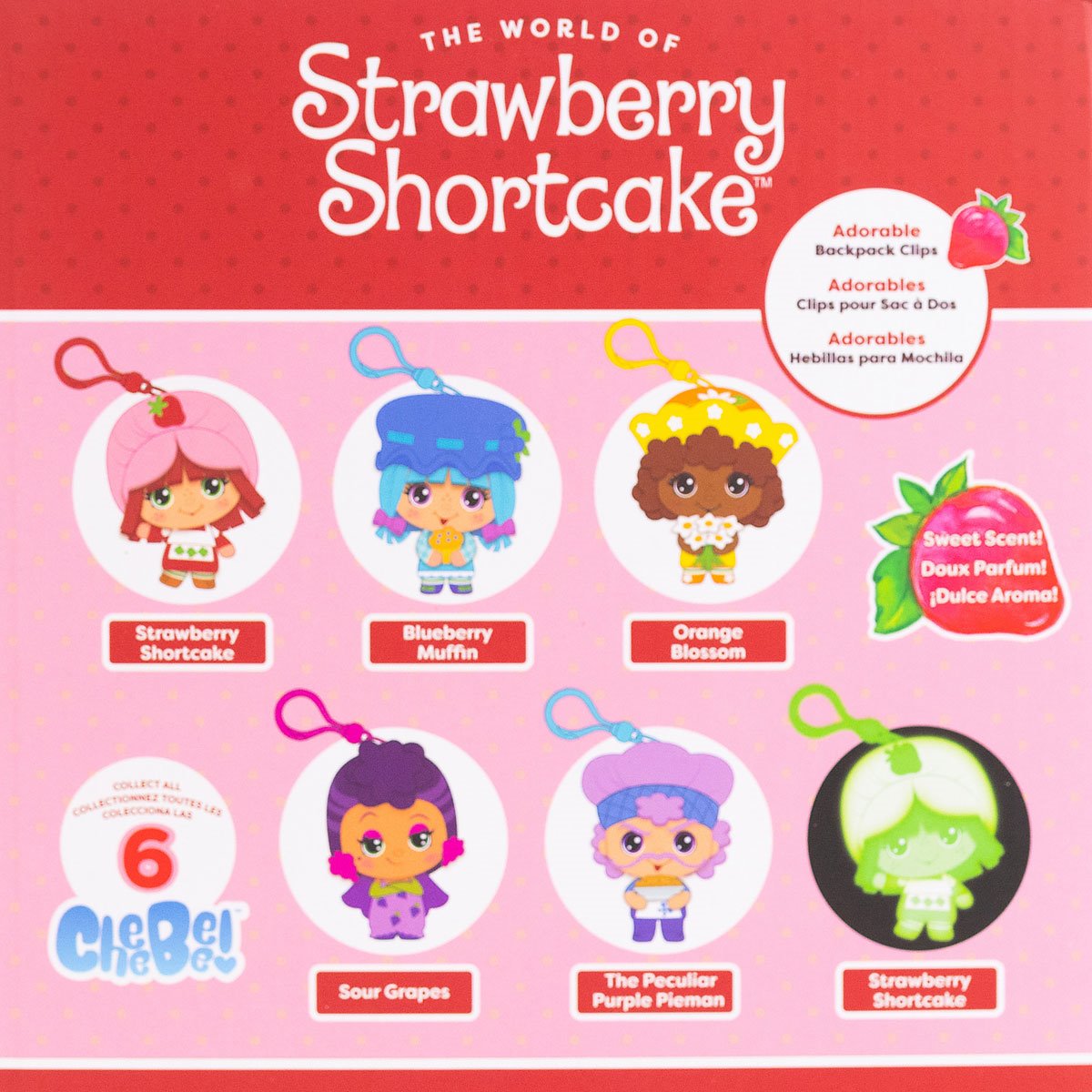 Strawberry Shortcake 2 1/2-Inch CheeBee Key Chain Random 6-Pack