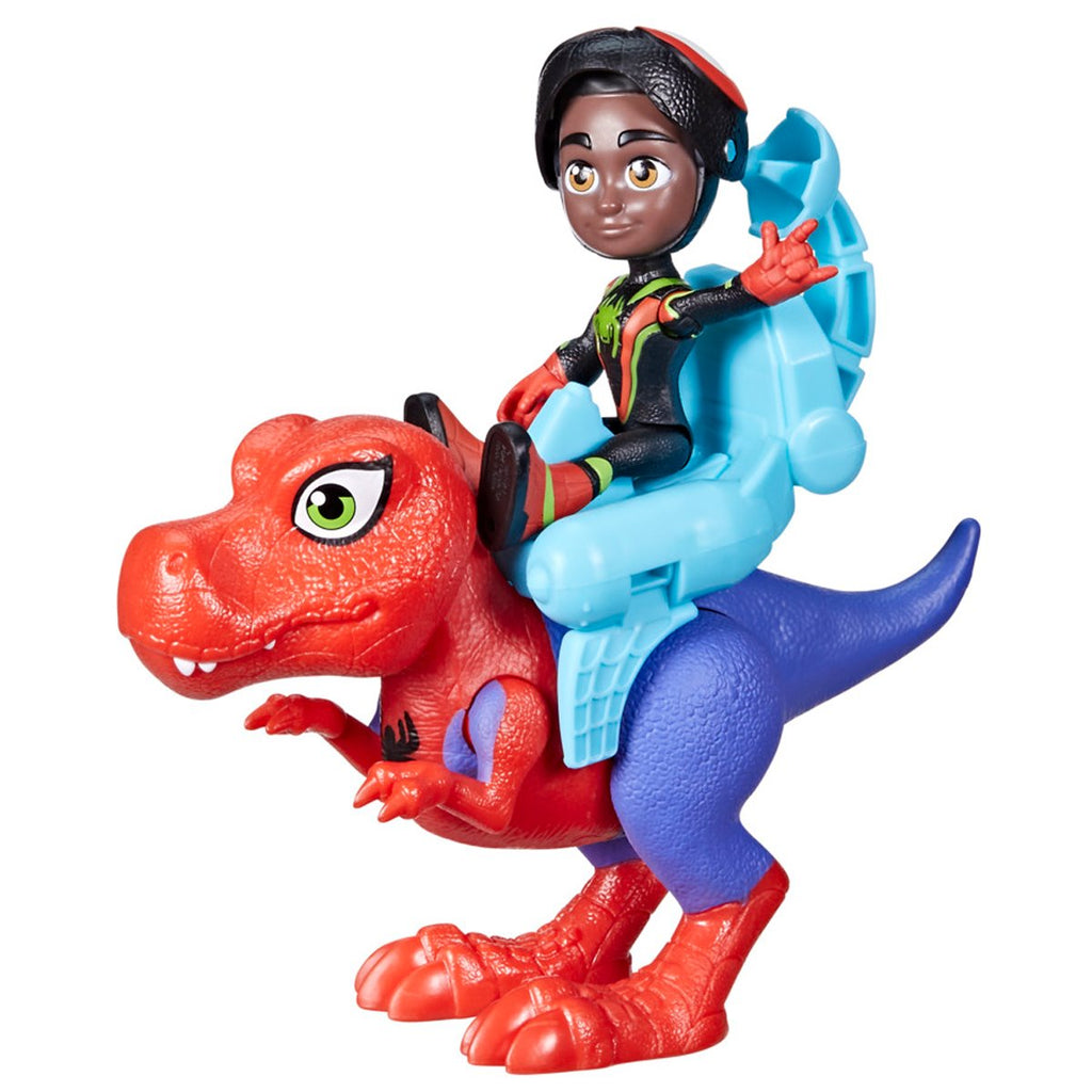 Spidey and His Amazing Friends Dino-Webs Spidey-Rex & Miles Spin Morales Figures