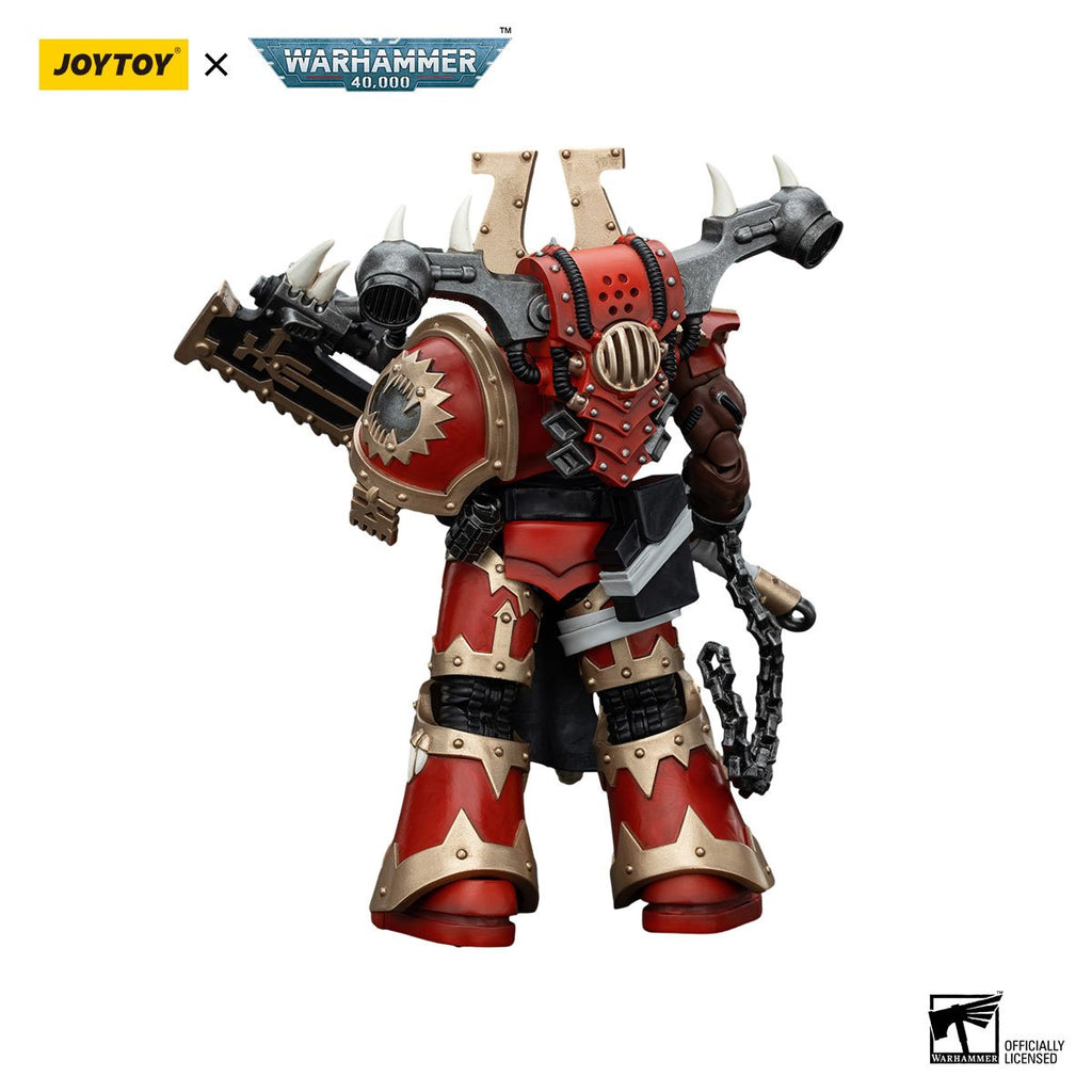 Joy Toy Warhammer 40,000 World Eaters Khorne Berzerker Eviscerator Chainaxe 1:18 Scale Action Figure