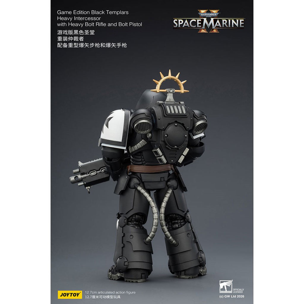 Joy Toy Warhammer 40K Space Marines Game Edition Black Templars Intercessor Bolt Rifle & Pistol 1:18 Scale Action Figure