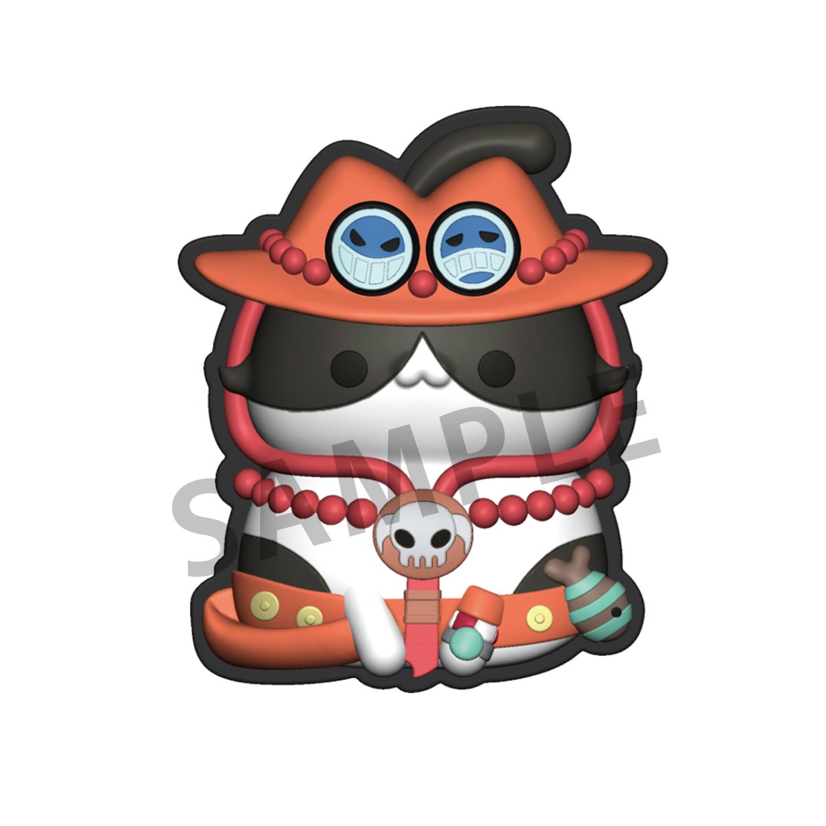 One Piece Nyan Piece Nyan! Mega Cat Project Rubber Clip Set
