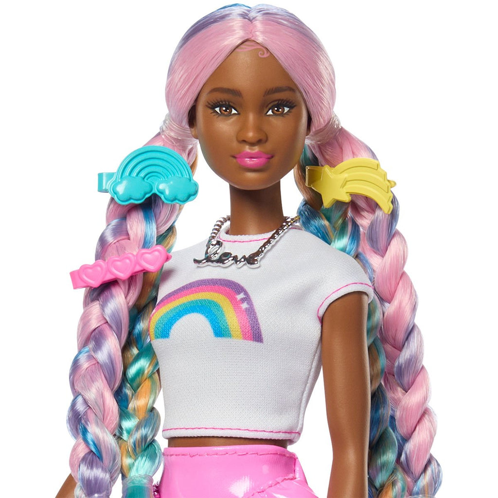 Barbie Rainbow Sparkle Hair Doll with Brown Hair