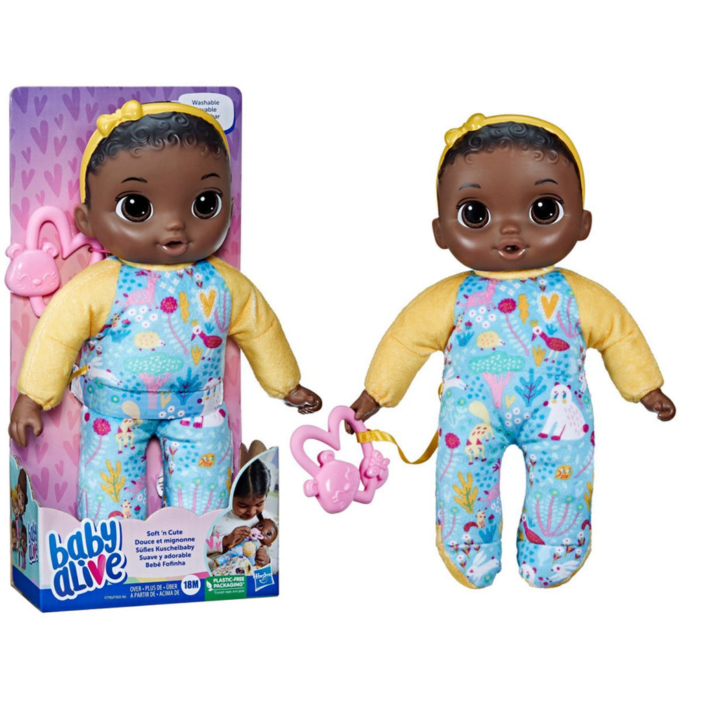 Baby Alive Soft ‘n Cute 11-Inch Black Hair Doll
