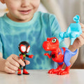 Spidey and His Amazing Friends Dino-Webs Spidey-Rex & Miles Spin Morales Figures