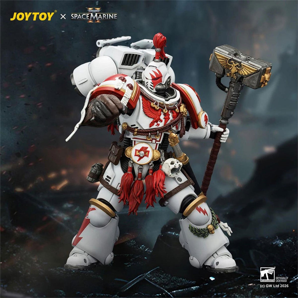 Joy Toy Warhammer 40,000 Space Marine Game Edition White Scars Assault Intercessor Champion 1:18 Scale Action Figure