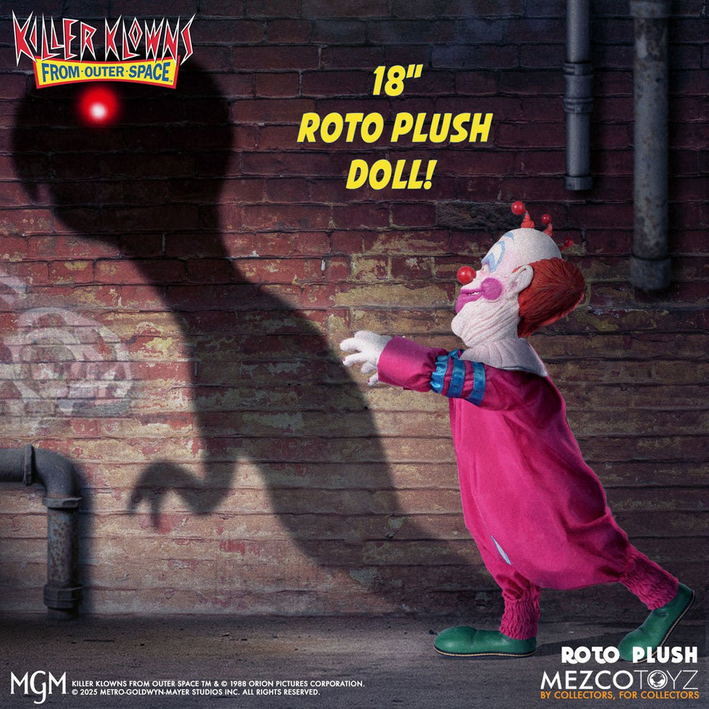 Killer Klowns From Outer Space Slim Mezco Designer Series 18-Inch Roto Plush Doll