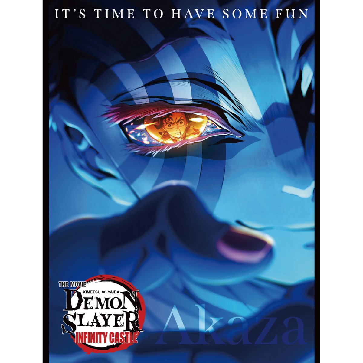 Demon Slayer Infinity Castle 1 Key Visual Akaza Art Throw Blanket