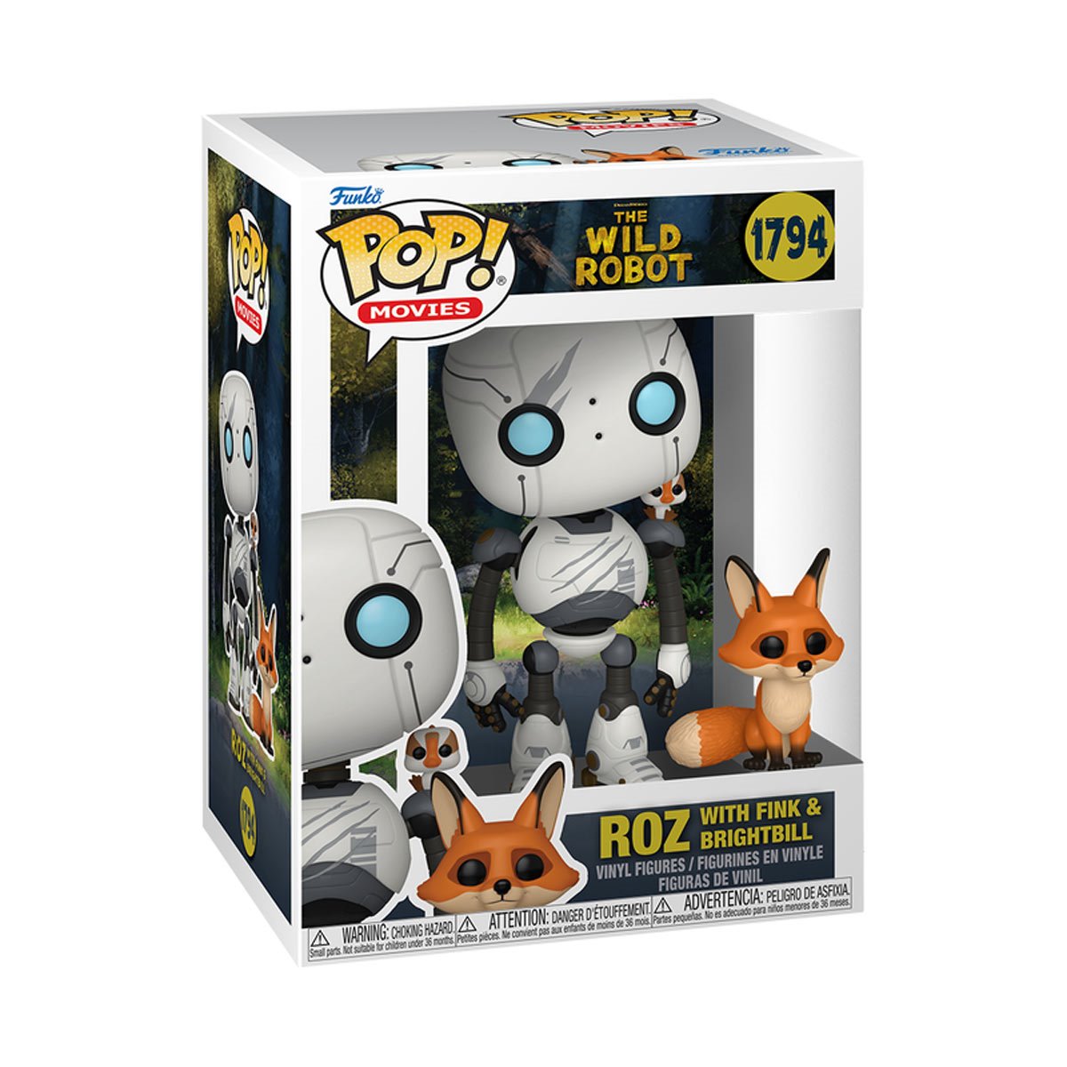 The Wild Robot Roz with Fink & Brightbill Funko Pop! Vinyl Figure and Buddy #1794