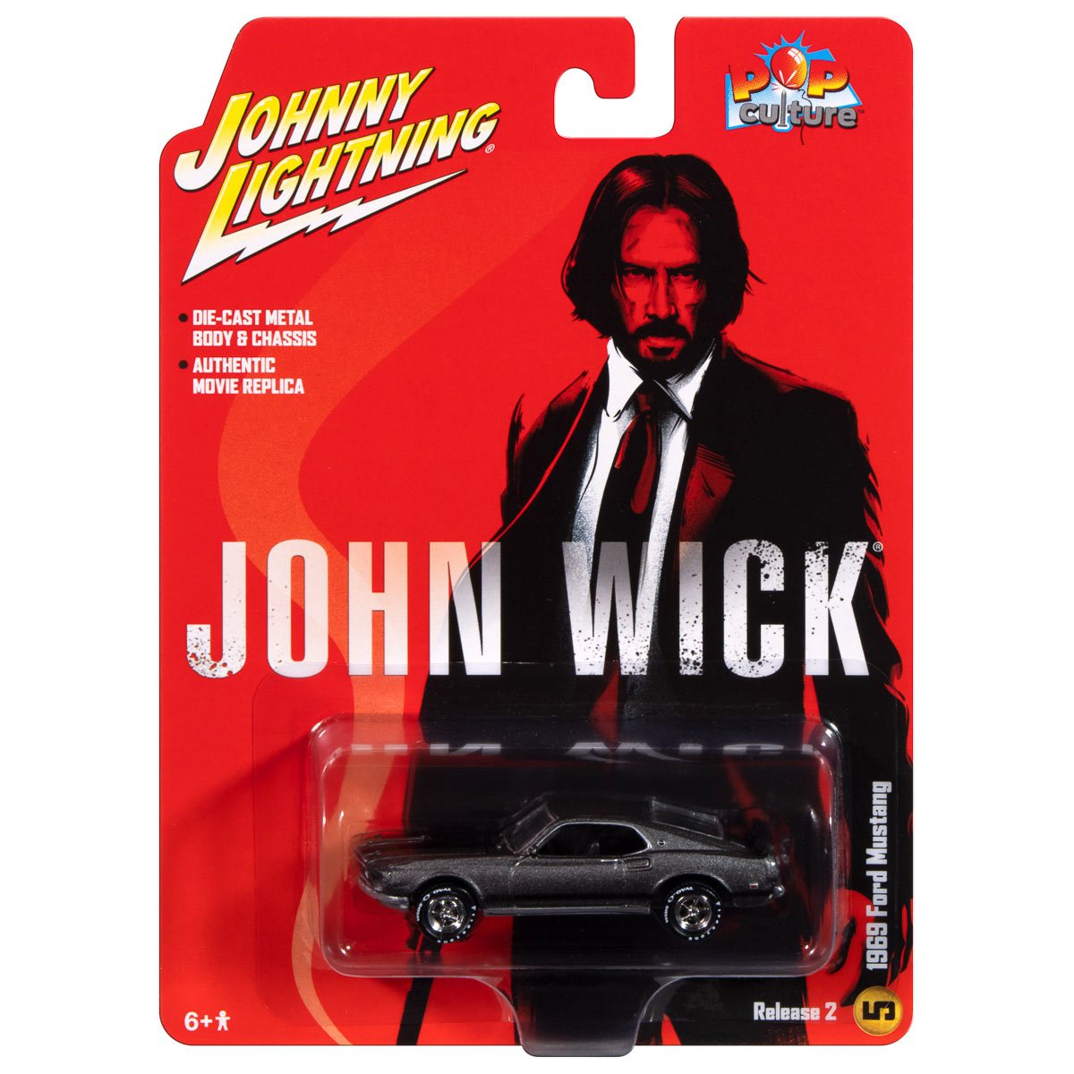 Johnny Lightning Pop Culture 2024 R2 1:64 Scale Die-Cast Metal Vehicle Case of 6