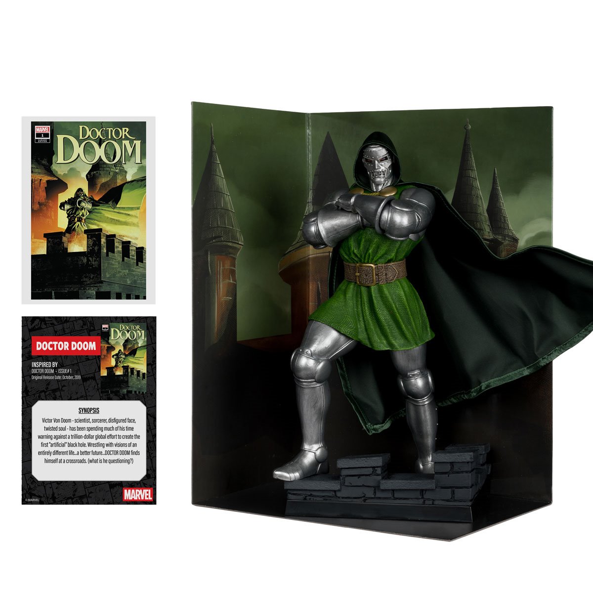 Marvel Wave 8 Doctor Doom #1 1:6 Scale Posed Figure with Scene and Comic