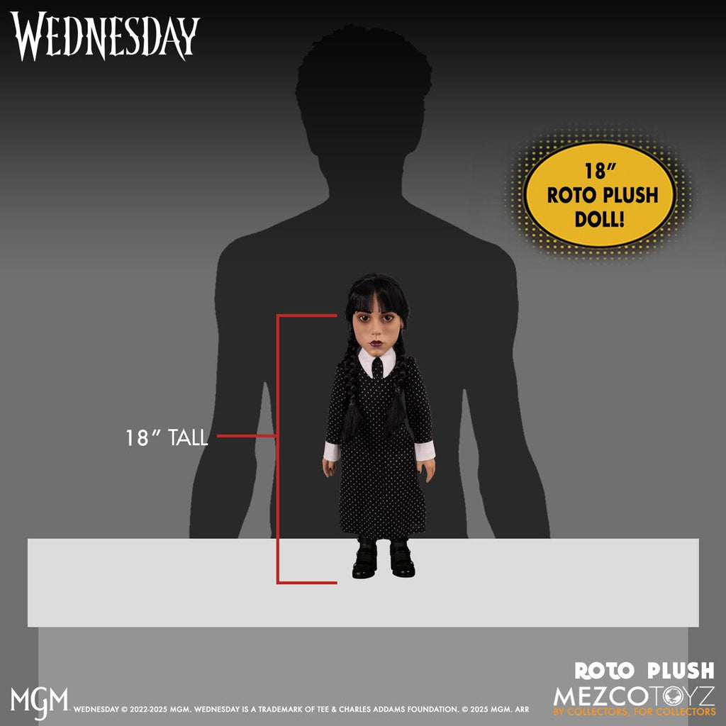 Wednesday Addams Mezco Designer Series 18-Inch Roto Plush Doll