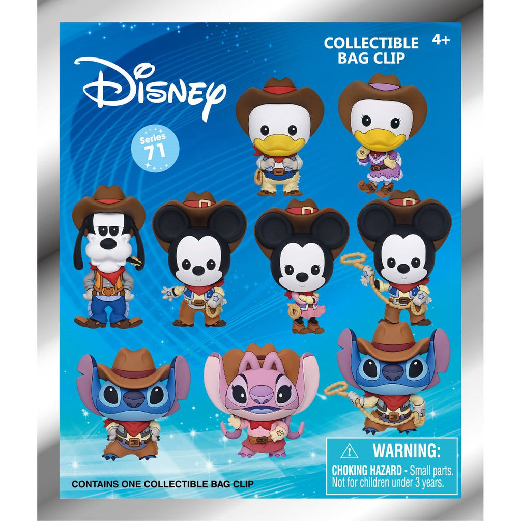 Disney Classic Western Series 71 3D Foam Bag Clip Random 6-Pack