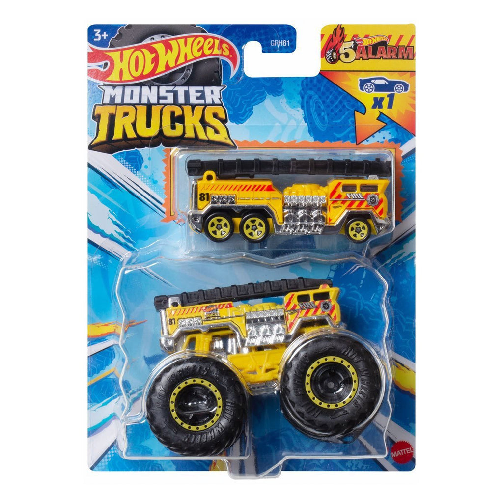Hot Wheels Monster Truck Plus Car 1:64 Scale Vehicle 2-Pack 2024 Mix 2 Case of 8