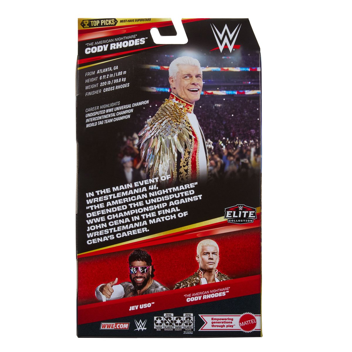 WWE Top Picks Elite Collection 2026 Mix 4 Action Figure Case of 3