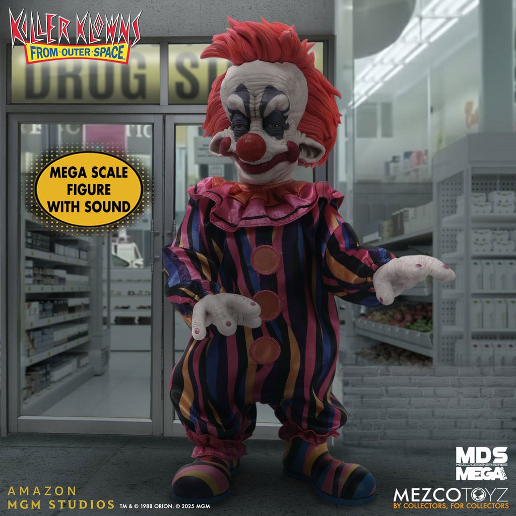 Killer Klowns From Outer Space Rudy with Sound Mezco Designer Series Mega-Scale 15-Inch Doll