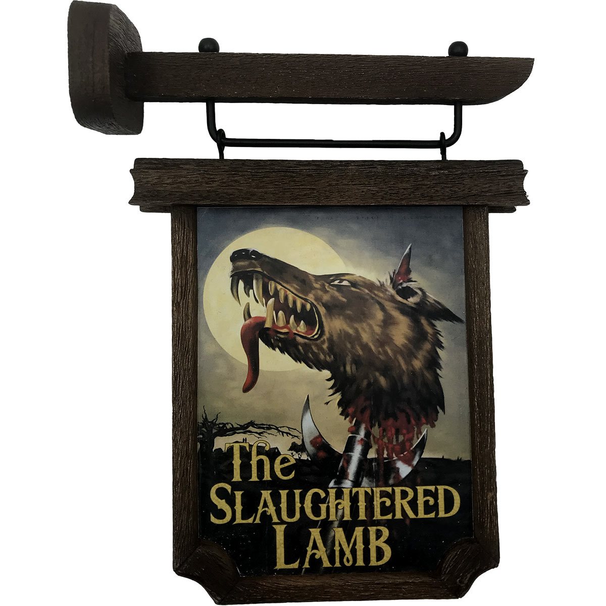 An American Werewolf in London Slaughtered Lam Pub Sign Scaled Prop Replica