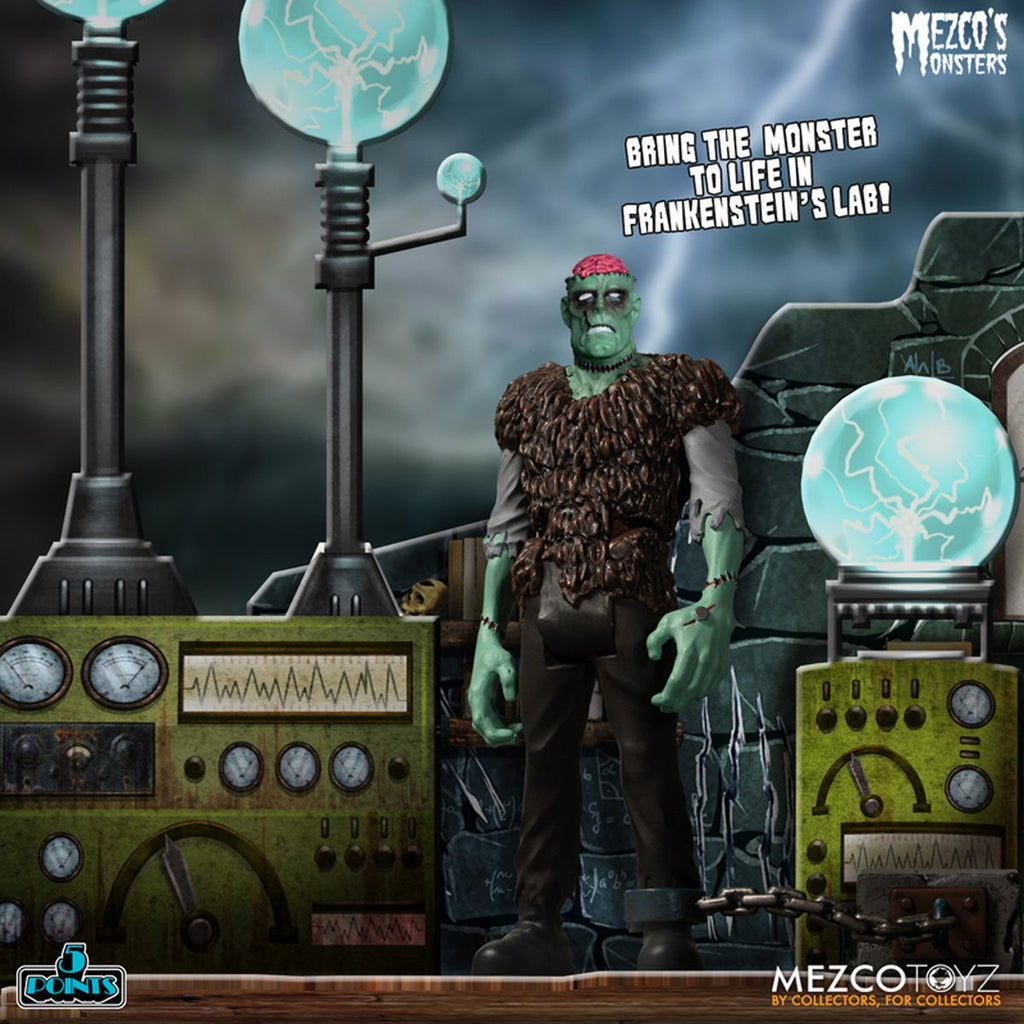 Mezco's Monsters Tower of Fear 5 Points Action Figures Deluxe Playset