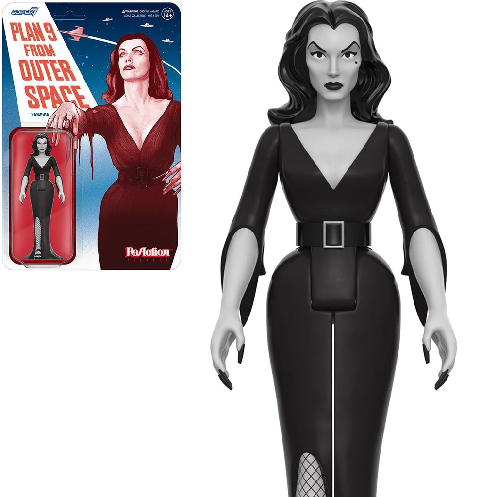 Vampira (Plan 9 Grayscale) 3 3/4-Inch ReAction Figure