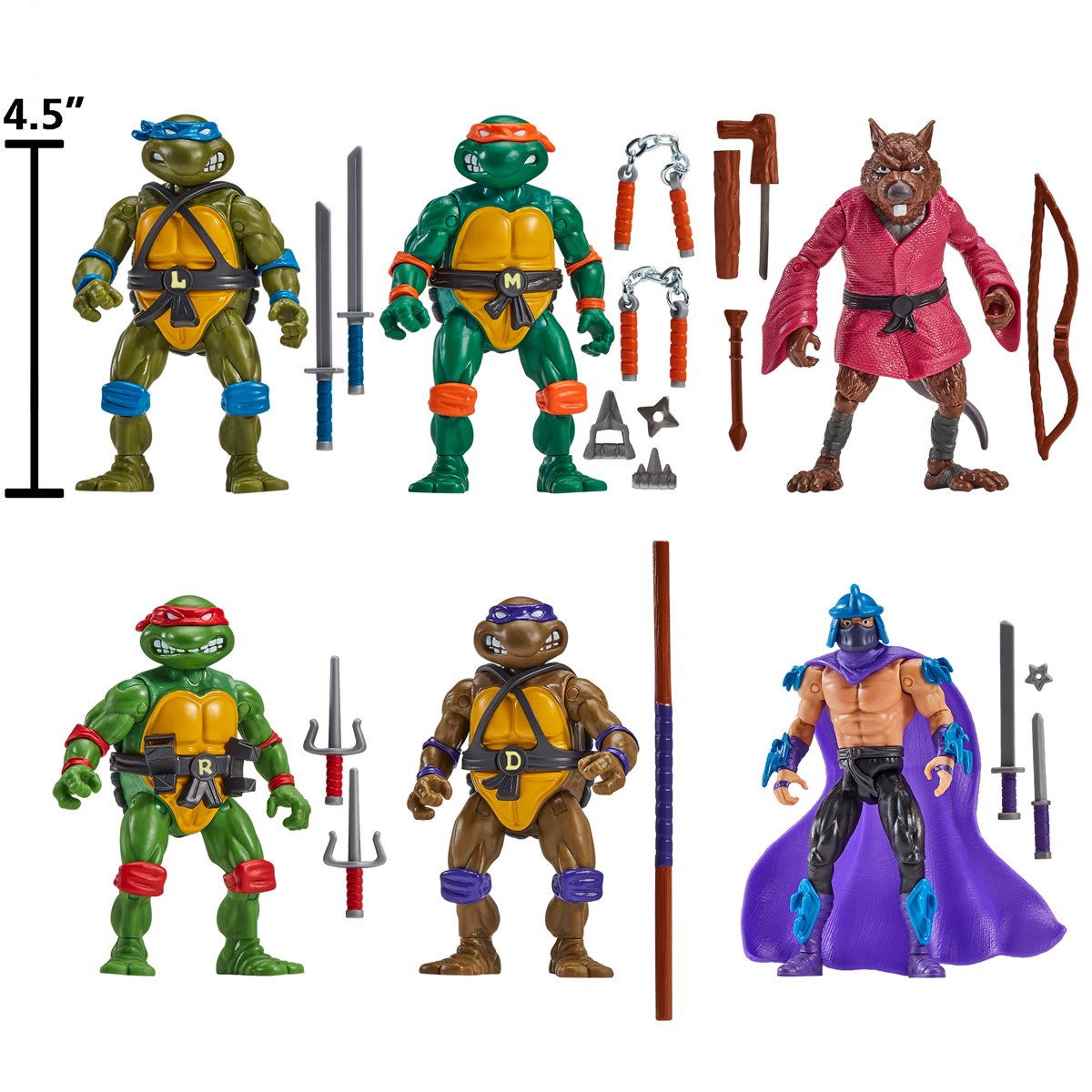 Teenage Mutant Ninja Turtles Remastered Action Figure 6-Pack