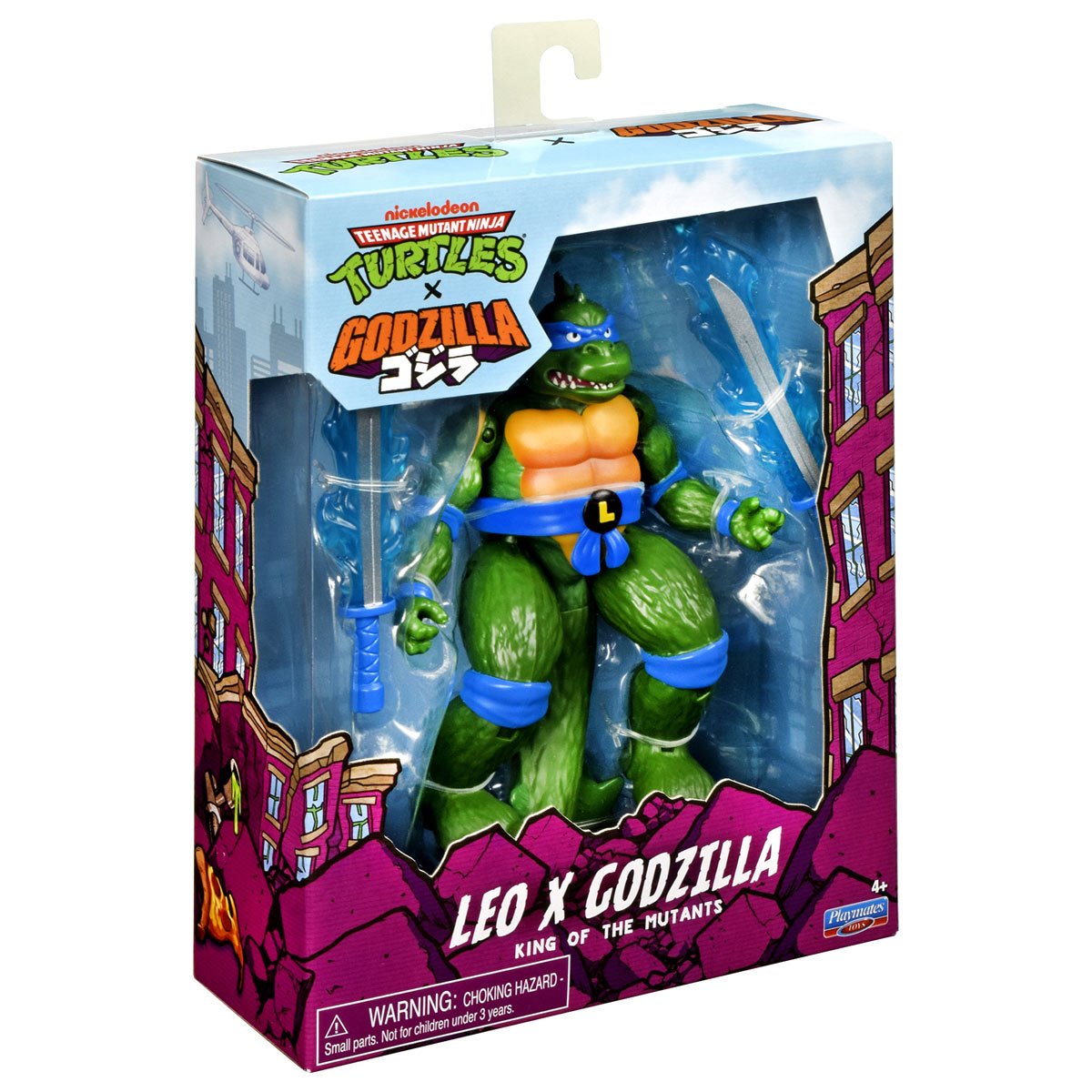 Teenage Mutant Ninja Turtles x Godzilla Wave 1 Action Figure Case of 4