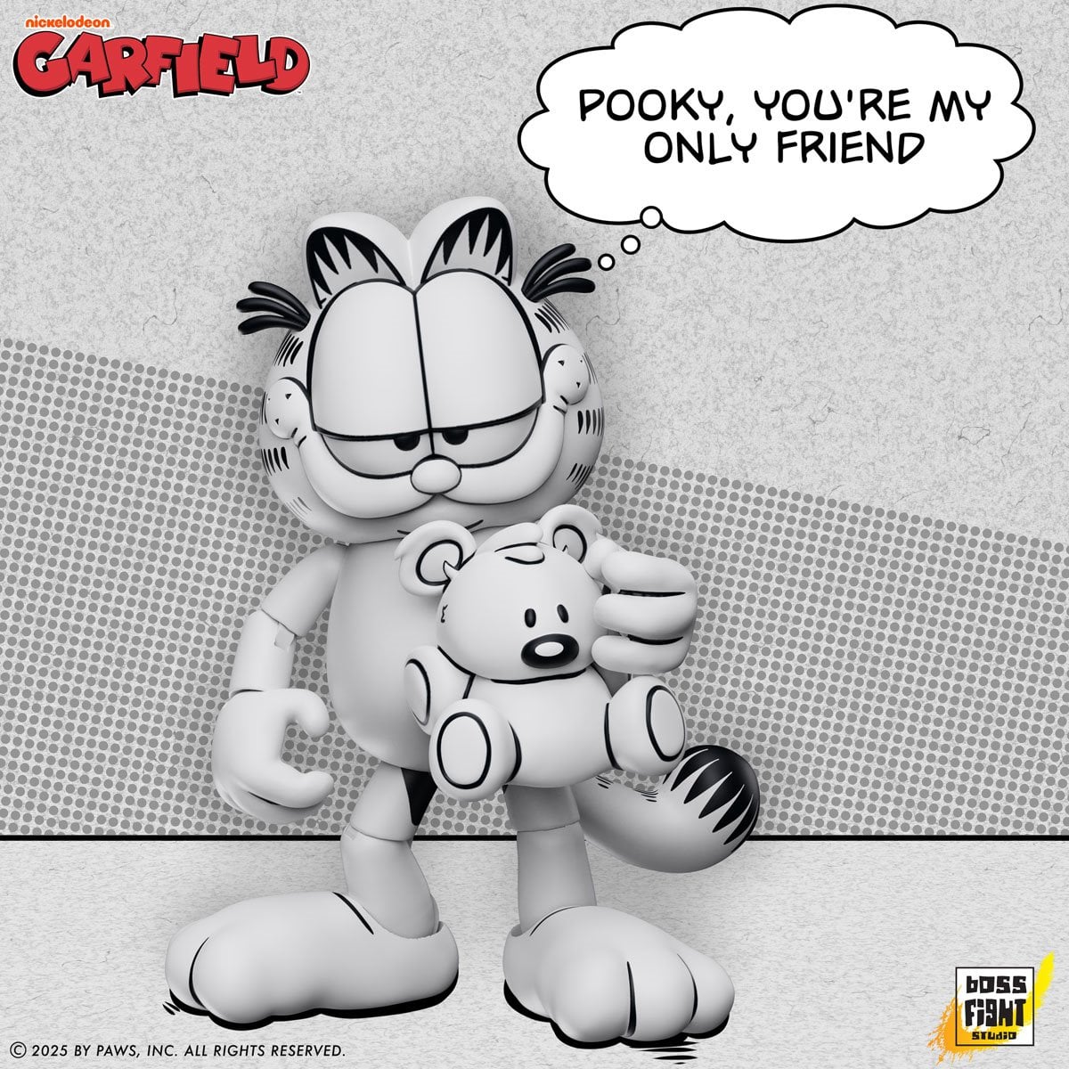 Garfield Black and White Daily Comic Strip Action Figure - Entertainment Earth Exclusive