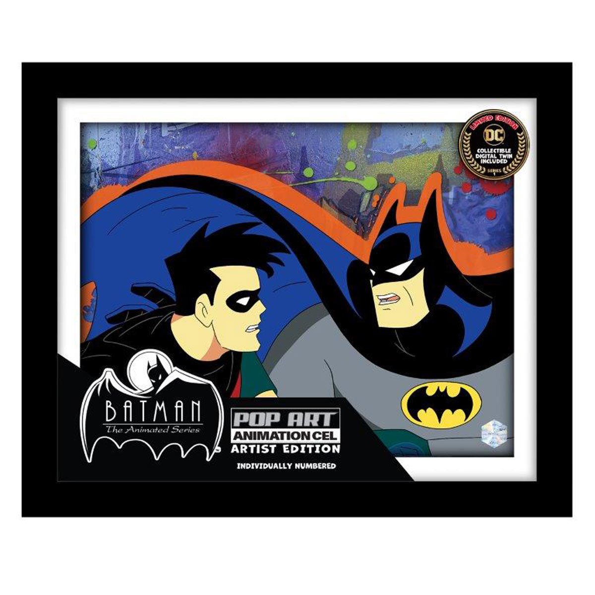 Batman: The Animated Series Christmas with the Joker #1109 Animation Cel Artist Edition Framed Art Print