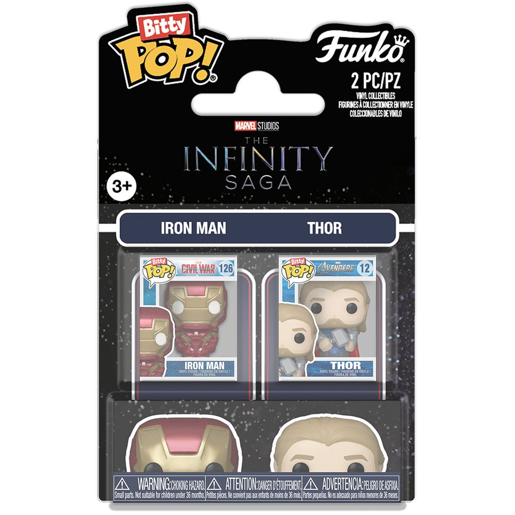 The Avengers The Infinity Saga Iron Man and Thor Funko Bitty Pop! Mini-Figure 2-Pack