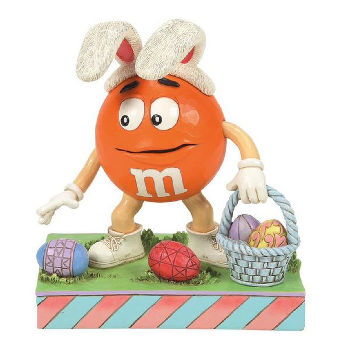 M&M's Orange Character with Basket By Jim Shore Statue