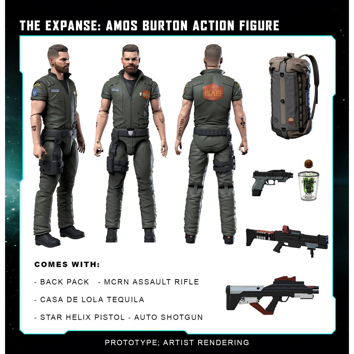 The Expanse Amos Burton 1:12 Scale Action Figure