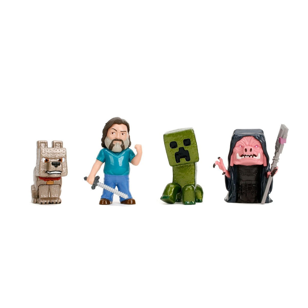 A Minecraft Movie Wave 1 MetalFigs 2 1/2-Inch Die-Cast Metal Mini-Figure 4-Pack