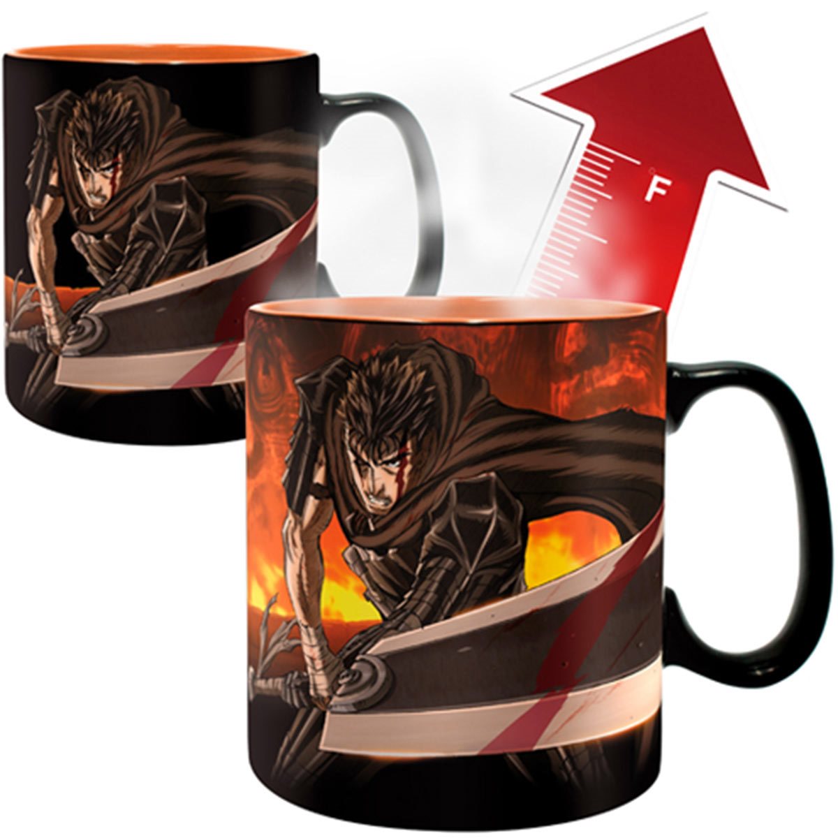Berserk Guts and Traveling Party Heat-Change 16oz. Mug