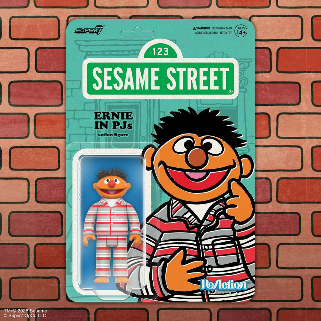 Sesame Street Ernie (Striped PJs) 3 3/4-Inch ReAction Figure