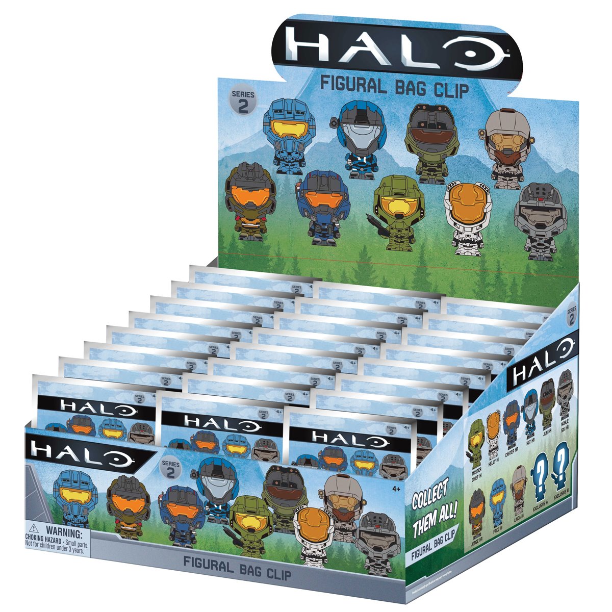 Halo Series 2 3D Foam Bag Clip Random 6-Pack