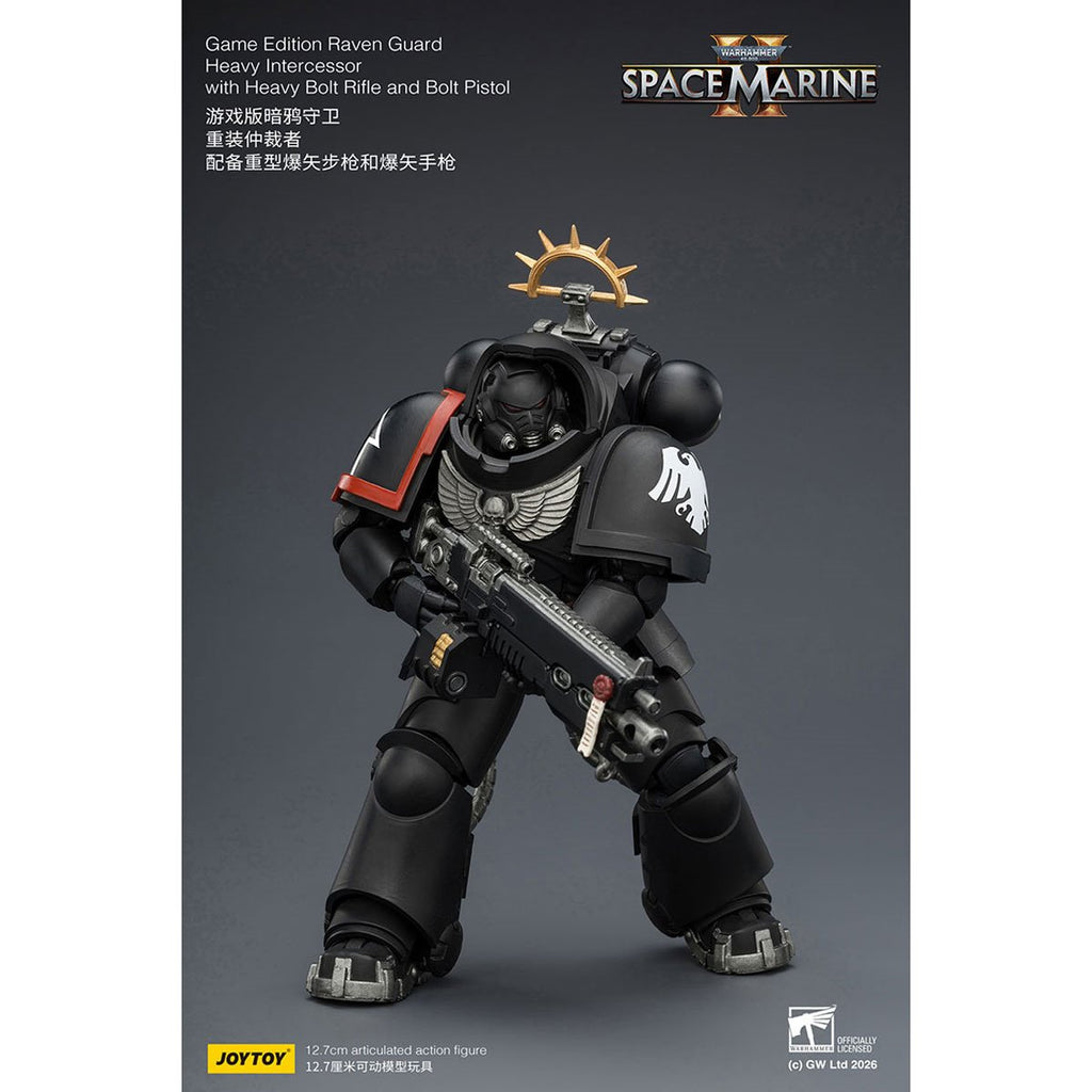 Joy Toy Warhammer 40K Space Marines Game Edition Raven Guard Intercessor Bolt Rifle & Pistol 1:18 Scale Action Figure
