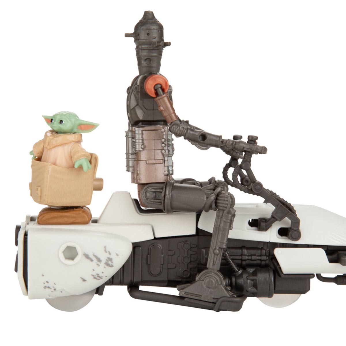 Star Wars Epic World of Action IG-11 & Grogu Speeder Bike, 4-Inch Scale Action Figures & Vehicle Set