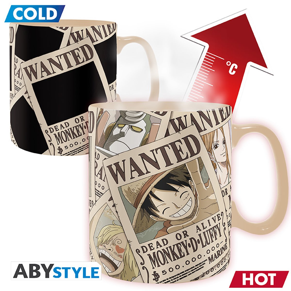 One Piece Wanted Heat-Change Mug