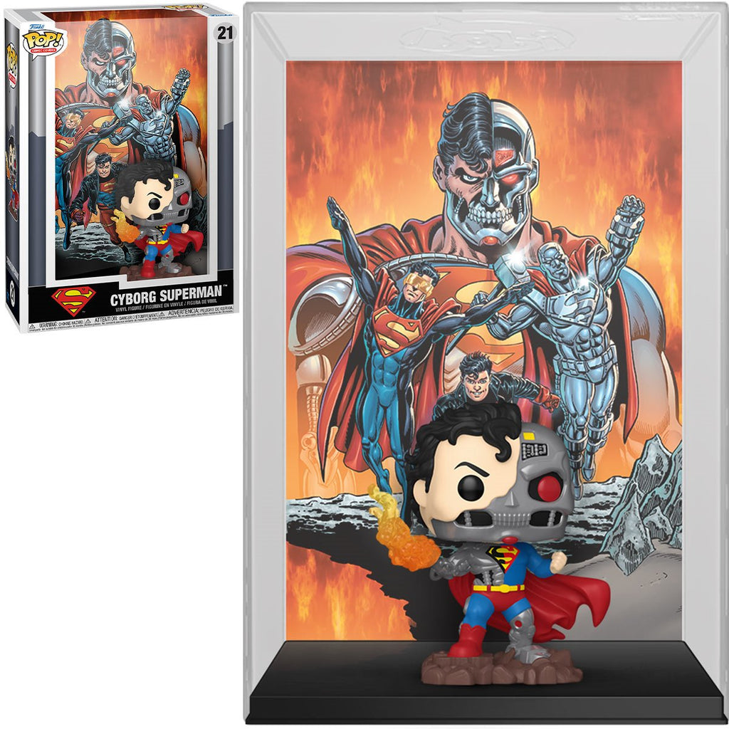 Superman: Reign of the Supermen Cyborg Superman Funko Pop! Comic Cover Figure #21 with Case