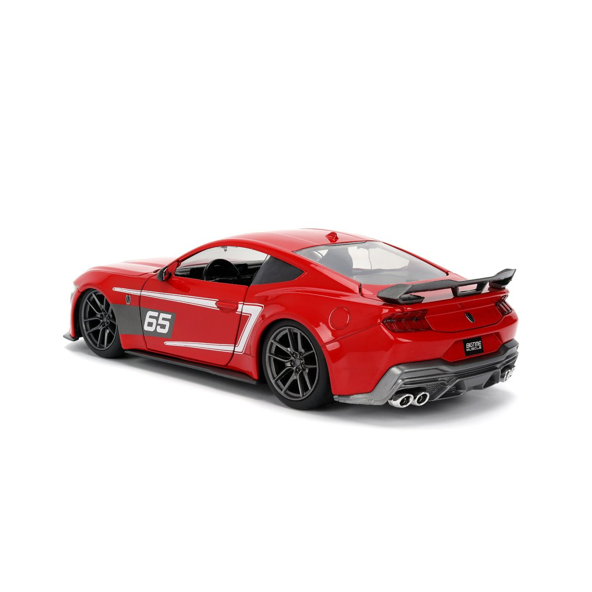 Bigtime Muscle 2024 Ford Mustang Dark Horse Glossy Red 1:24 Scale Die-Cast Metal Vehicle
