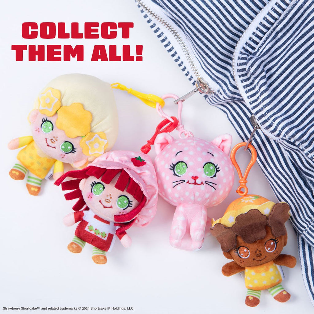 Strawberry Shortcake Plush Backpack Clip Case of 12