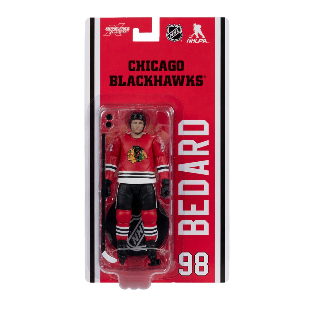 NHL McFarlanes SportsPicks Chicago Blackhawks Connor Bedard 6-Inch Scale Articulated Action Figure