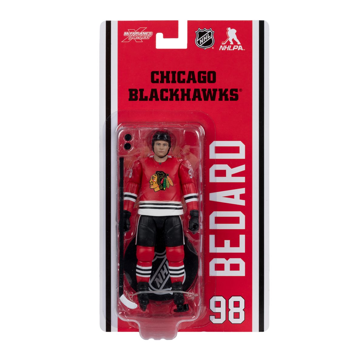 NHL McFarlanes SportsPicks Chicago Blackhawks Connor Bedard 6-Inch Scale Articulated Action Figure