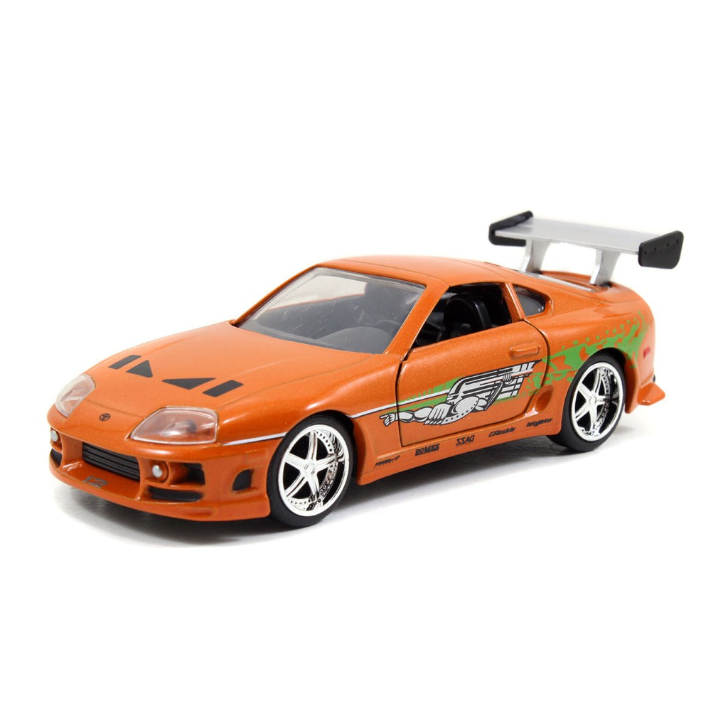 Fast and Furious Dom's Dodge Charger R/T and Brian's Toyota Supra 1:32 Scale Die-Cast Metal Vehicle 2-Pack