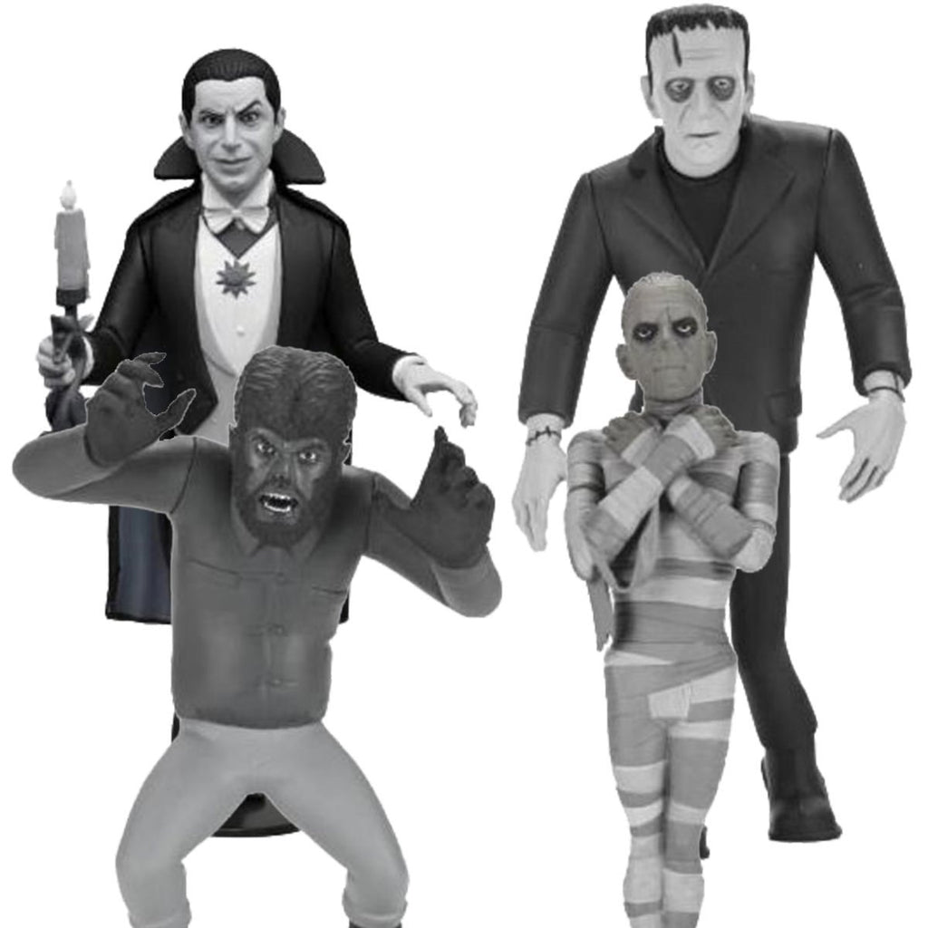 Toony Terrors Series 10 Silver Screen Edition 6-Inch Scale Action Figure Set of 4