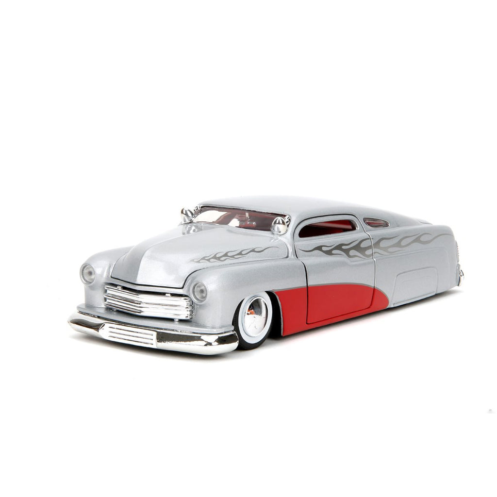 Bigtime Muscle 1951 Mercury Silver and Red 1:24 Scale Die-Cast Metal Vehicle