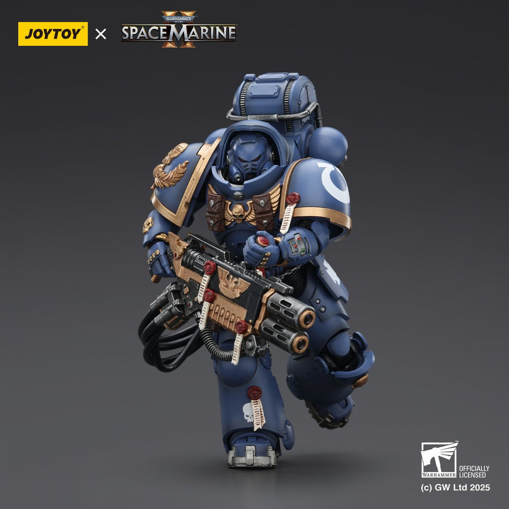Joy Toy Warhammer Space Marine Ultramarine Heavy Artificer Armour with Relic Multi-Melta 1:18 Scale Action Figure