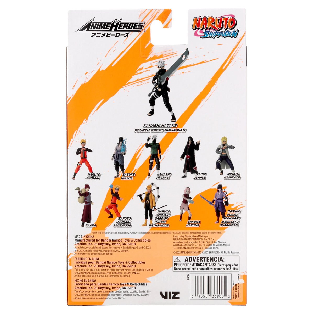 Naruto Anime Heroes Action Figure Wave 1 Case of 6