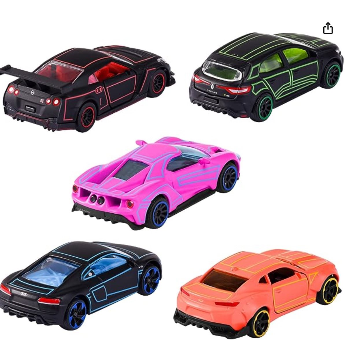 Majorette Light Racer 1:64 Scale Die-Cast Metal Vehicle 5-Pack