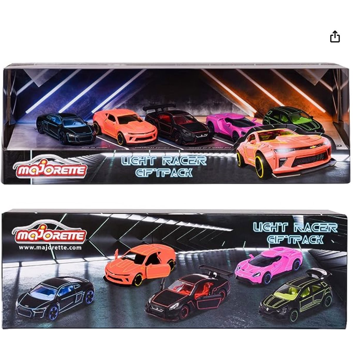 Majorette Light Racer 1:64 Scale Die-Cast Metal Vehicle 5-Pack